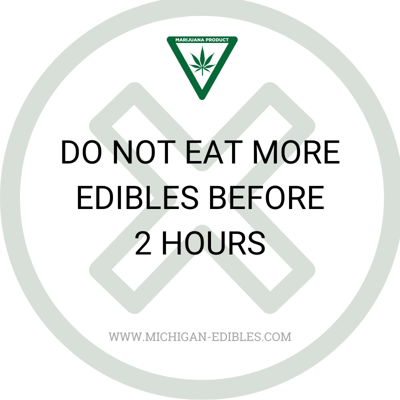 dont eat more edibles before 2 hours of taking the first bite