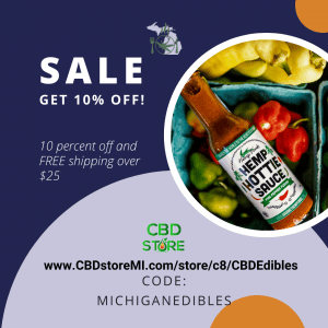 Hemp Hottie Sauce CBD Michigan edibles coupon code