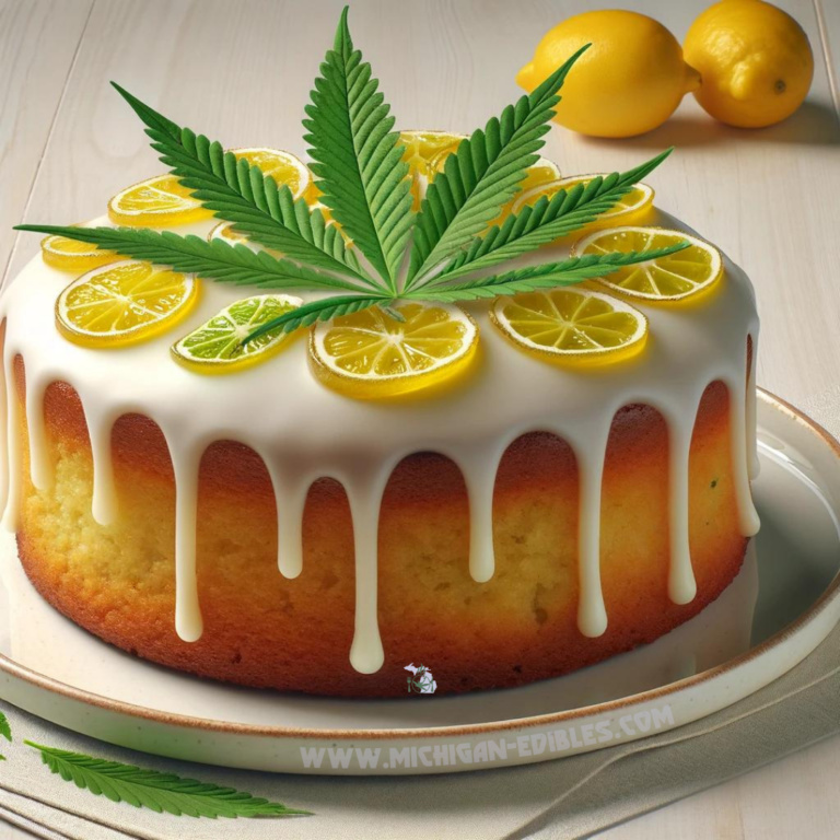 cannabis-infused lemon drizzle cake