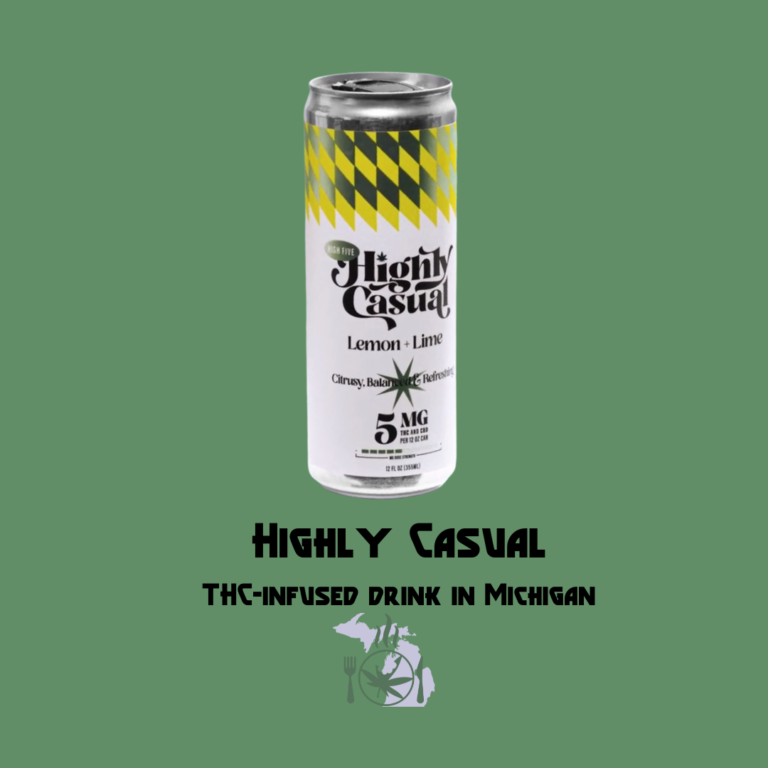 Highly Casual THC-infused drink in Michigan dry January cannabis beverage in Michigan